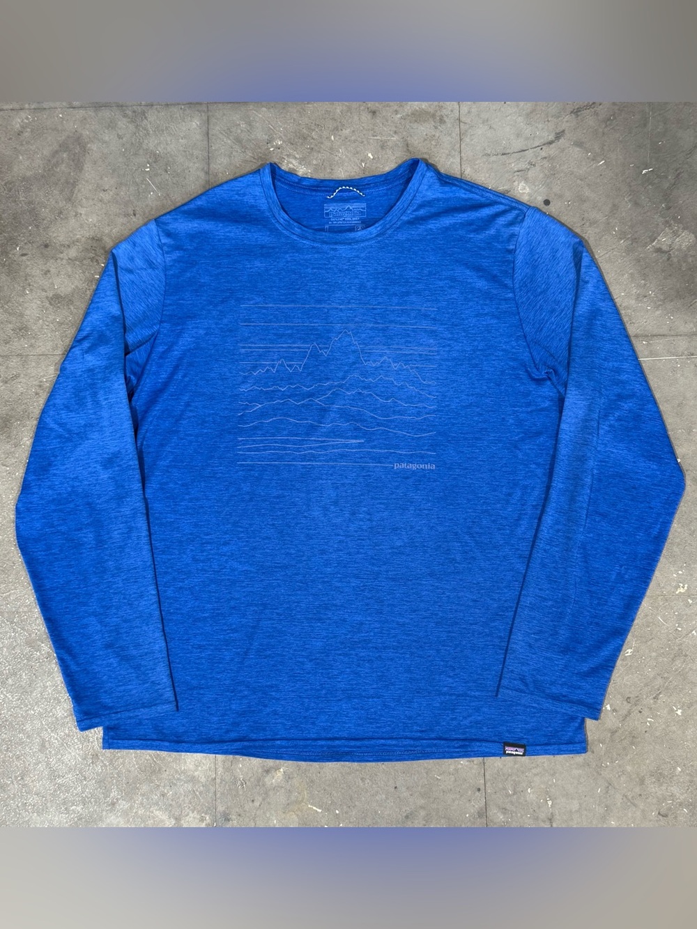 Patagonia Capilene Cool Daily Shirt Mens Large Blue Long Sleeve Performance